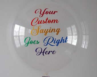Do It Yourself Balloon Kits, Custom Decals Sized for 18, 24, and 36 Inch Balloons, Balloons With Stands For Use With Air, Longevity