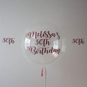 Custom 36 Inch Balloons, Do It Yourself Custom Clear Balloon, Personalized Balloon Decal, Custom Vinyl Decals For 36 Inch Balloons