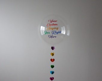 Custom 18 Inch Balloons, Do It Yourself Custom Clear Balloon, Personalized Balloon Decal, Custom Vinyl Decals For 18 Inch Balloons