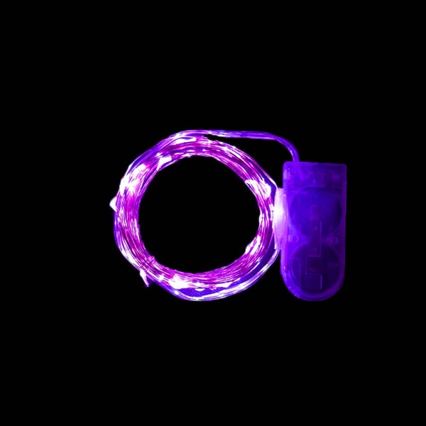 Purple LED Light String, Purple LED lights, Fairy Lights, Batteries Included And Installed, Waterproof, 9.8/16.4 Feet, 30/50 Purple Lights