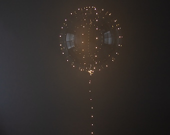 Jumbo 36 Inch LED Balloon,  36 Inch Clear Balloon, Warm White LED Lights, Centerpiece Balloons, Wedding Balloons, Engagement Balloons