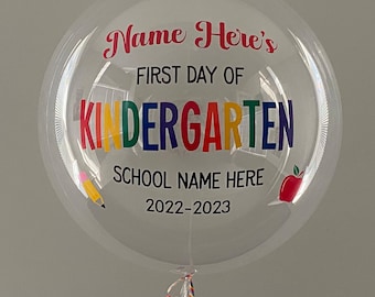 First Day Of School Balloon, Kindergarten, Preschool, Grade 2025-2026 Balloon, Back To School Custom Balloon For Photo, 24 Inch Size DIY,