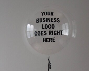 Benutzerdefinierter Business Logo Aufkleber, 18-Zoll-Ballon mit Business Logo, klarer Ballon, Corporate Party Decor, benutzerdefinierter Logo-Aufkleber, Markenaufkleber