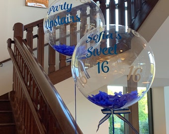 Klare Luftballons, 24-Zoll-klar, farbig, Ombre-Luftballons, runde Luftblasenballons, Helium- und Luftlanglebigkeitsverwendung, wiederverwendbare Partydekorationen