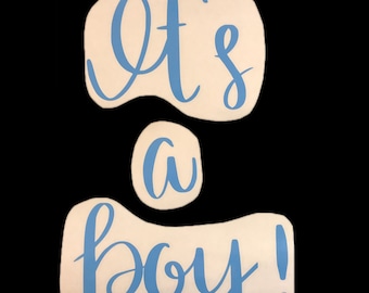 It's A Boy Vinyl Decal, Baby Feet Vinyl Decal, Baby Shower Decal, Decal for 24 Inch Balloon