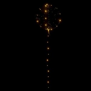 Puede incluir: Un globo transparente con una cadena de luces LED blancas c&aacute;lidas en su interior. El globo est&aacute; inflado y las luces est&aacute;n encendidas, creando un brillo c&aacute;lido.