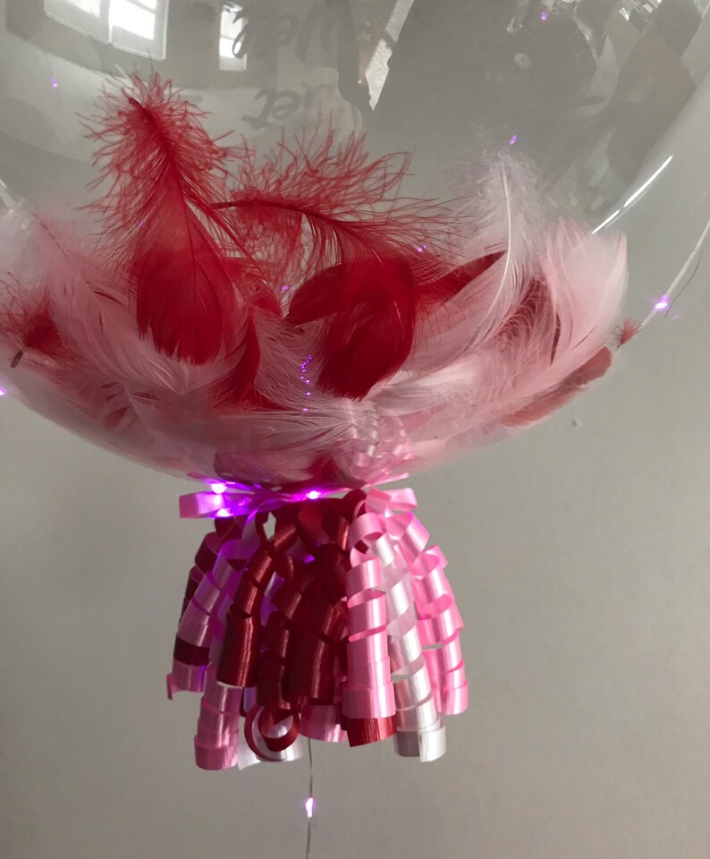 Birthday And Party Decor REUSABLE 24 Inch Transparent Balloon With 118 Inch LED Lights LED Balloon
