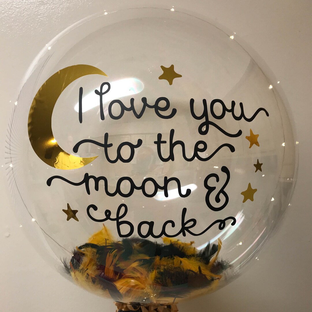 I Love You to the Moon and Back Balloon, Balloon With LED Lights and ...