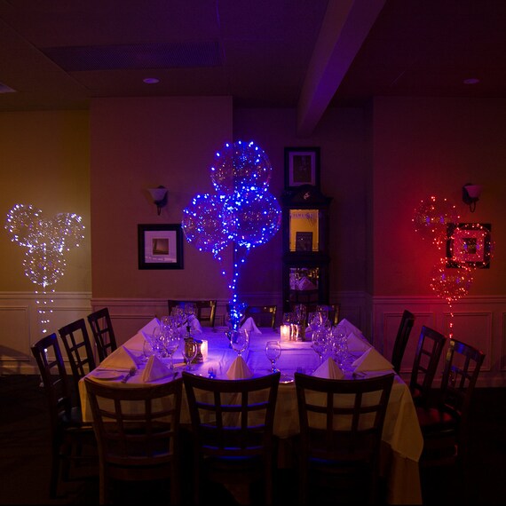 blue led lights room