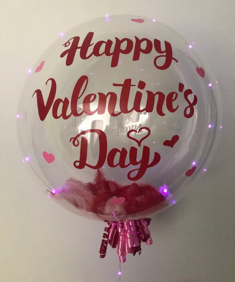 Valentine's Day Balloons LED Balloons Happy Etsy