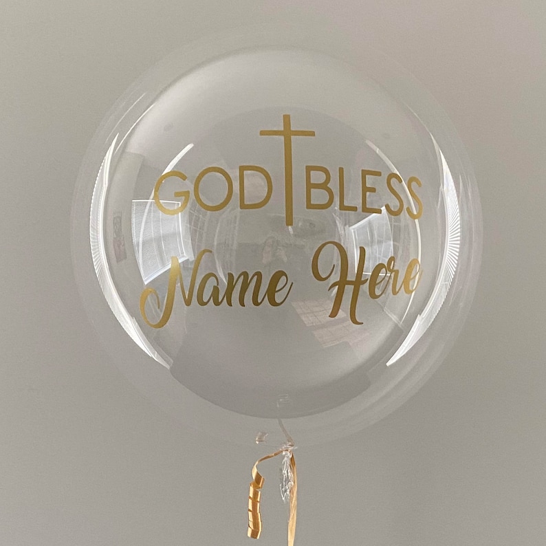 God Bless Balloon Baptism Balloon Confirmation Balloon Etsy