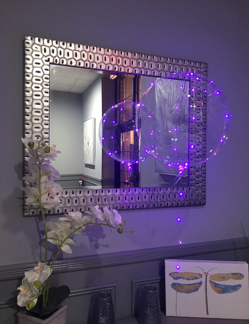 LED Balloons Purple LED Balloons 18 Inch Clear Balloons With Etsy