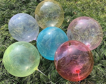 24-calowe kolorowe przezroczyste balony, bukiet balonów, kolorowe przezroczyste balony, balony bąbelkowe, okrągłe balony, balony wielokrotnego użytku,
