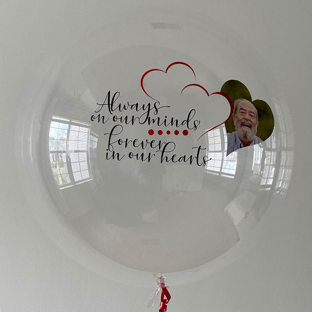 Memorial Balloon, Custom Photo Memorial Balloon, Always on Our Minds