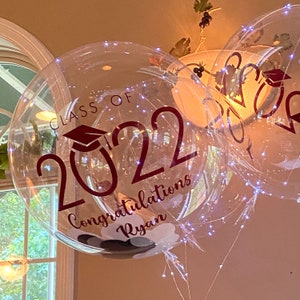 Graduation Balloon, Class of 2024 Balloon, Balloon For Grad, LED Balloon, College Graduation Balloon, Confetti Balloon, Graduation Celebrate