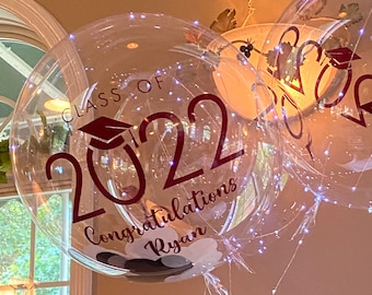 Graduation Balloon, Class of 2025 Balloon, Balloon For Grad, LED Balloon, College Graduation Balloon, Confetti Balloon, Graduation Celebrate