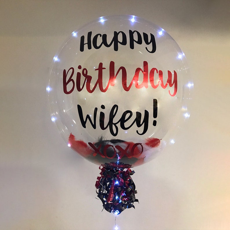 Birthday And Party Decor REUSABLE 24 Inch Transparent Balloon With 118 Inch LED Lights LED Balloon