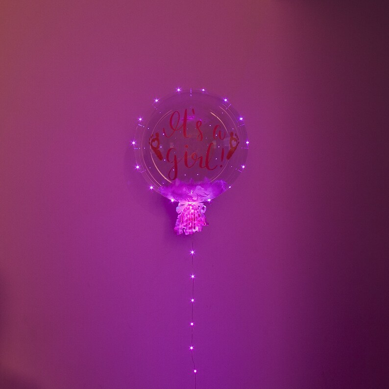 It's A Girl Balloon LED Balloon Baby Shower Balloon 24 Etsy