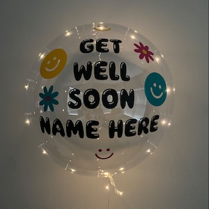 Gute Besserung Ballon, Fühlen Sie sich besser Ballon, Benutzerdefinierte Get Well Bald Ballon, LED-Ballon, 24 Zoll und 36 Zoll Größe, DIY Kit Helium & Air Usage