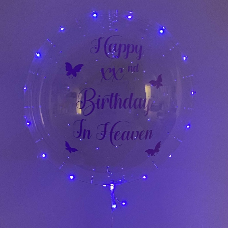 Memorial Balloon Happy Birthday In Heaven Custom Memorial | Etsy
