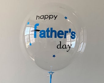 Globo del Día del Padre, Globo para papá, Kit de globos hágalo usted mismo, Globo con soporte, Globo personalizado para aire, Globo transparente de 24 pulgadas