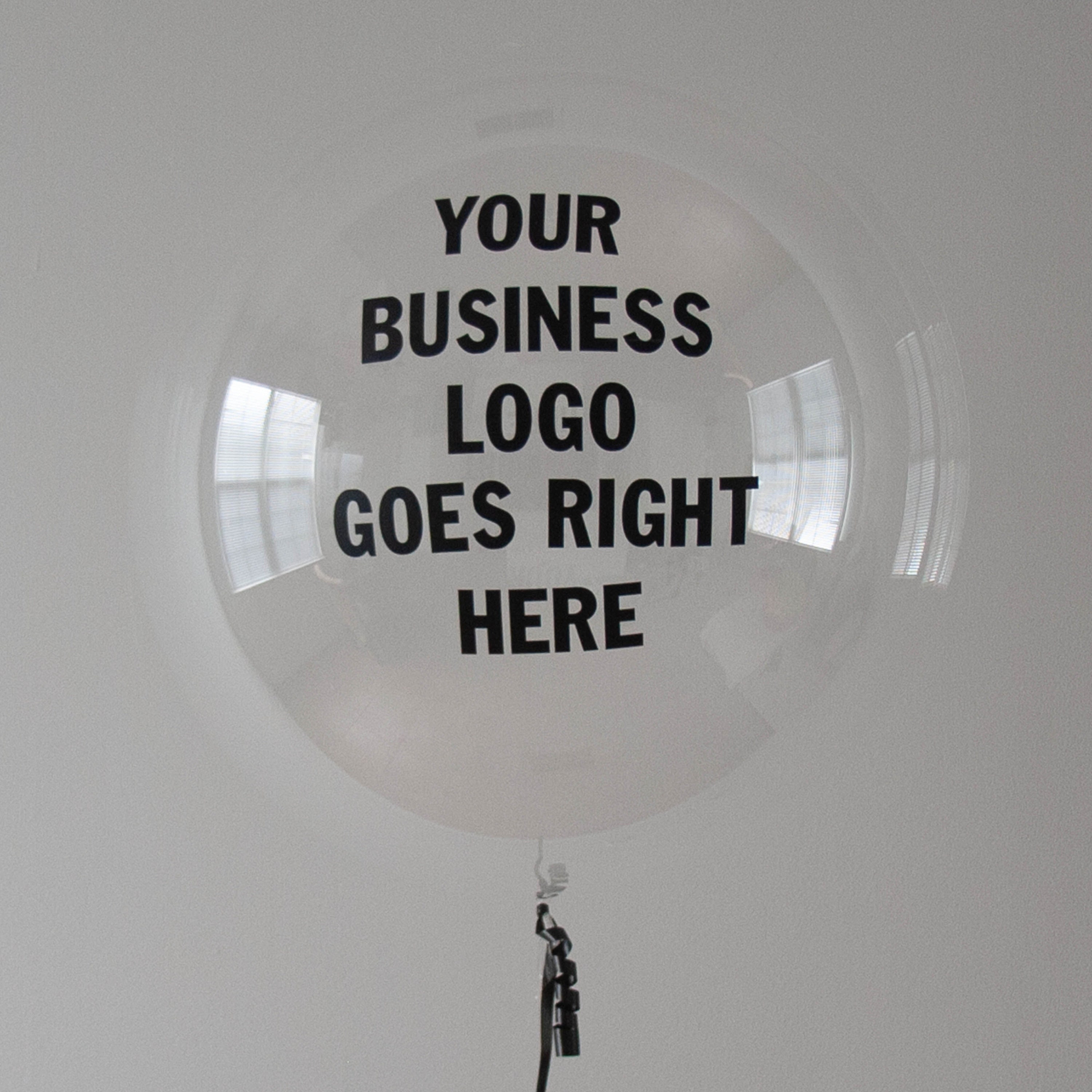Custom Business Logo Decal, 24 Inch Balloon With Business Logo, Clear Balloon, Corporate Party Decor, Logo Design For Businesses