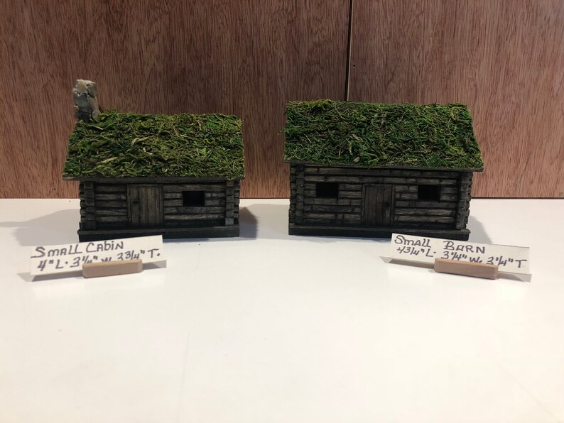 Small Log Cabin And Barn Etsy