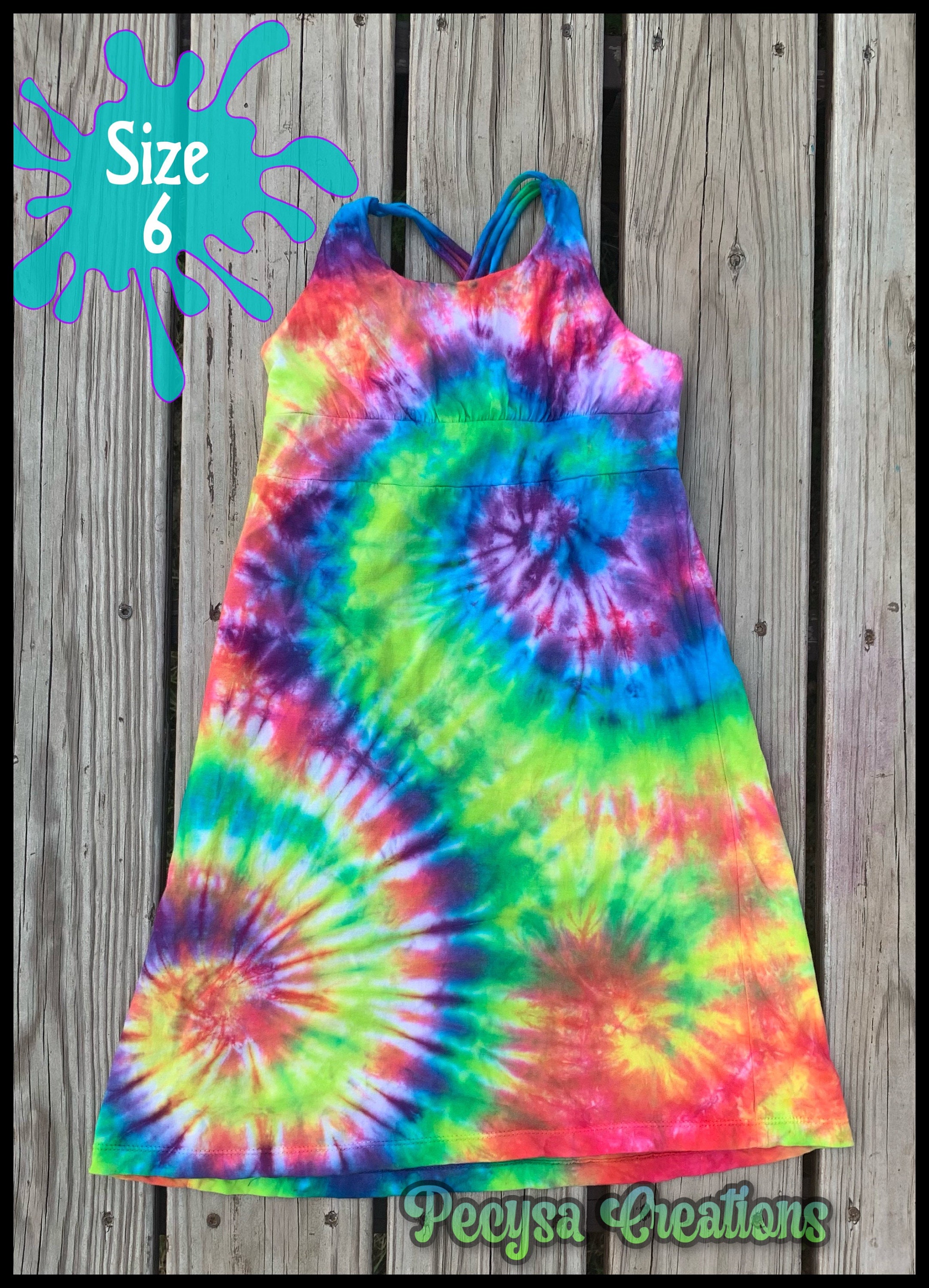 Tie Dye Rainbow Triple Spiral Criss 