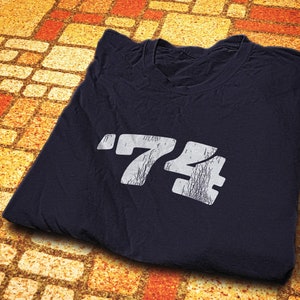 Camiseta de cumpleaños número 51, regalo de cumpleaños de 1974, camiseta de cumpleaños vintage para hombres, camiseta de cumpleaños número 51 para mujeres, retro &#39;74, regalo del año de nacimiento 1974