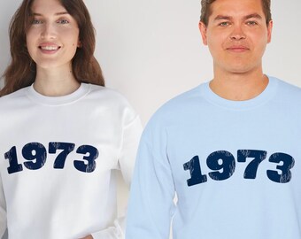 Camiseta de 53.º cumpleaños, regalo de cumpleaños de 1973, camiseta vintage de cumpleaños para hombre, sudadera de 53.º cumpleaños para mujer, retro de 1973, regalo de año de nacimiento de 1973