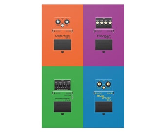 BOSS Pedali effetti per chitarra Poster satinato (210 g/m²)