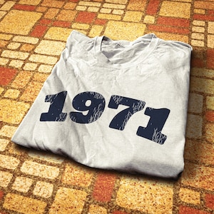 54th Birthday Shirt, 1971 Birthday Gift, Vintage Birthday T-Shirt for Men, 54th Birthday Women Tee, Retro 1971, 1971 Birth Year Gift