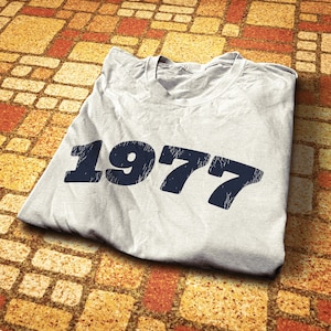 48th Birthday Shirt, 1977 Birthday Gift, Vintage Birthday T-Shirt for Men, 48th Birthday Women Tee, Retro 1977, 1977 Birth Year Gift