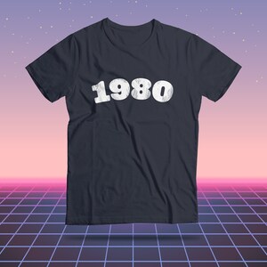 45th Birthday Shirt, 1980 Birthday Gift, Vintage Birthday T-Shirt for Men, 45th Birthday Women Tee, Retro 1980, 1980 Birth Year Gift