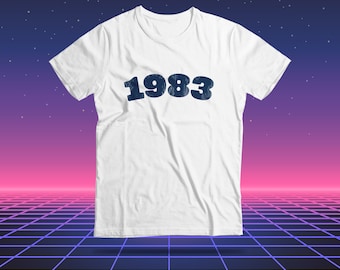 43rd Birthday Shirt, 1983 Birthday Gift, Vintage Birthday T-Shirt for Men, 43rd Birthday Women Tee, Retro 1983, 1983 Birth Year Gift