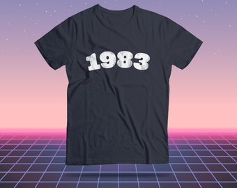 43rd Birthday Shirt, 1983 Birthday Gift, Vintage Birthday T-Shirt for Men, 43rd Birthday Women Tee, Retro 1983, 1983 Birth Year Gift
