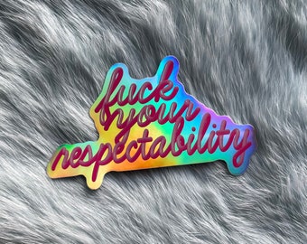 Holografischer **Fuck Your Seriosität** Sticker