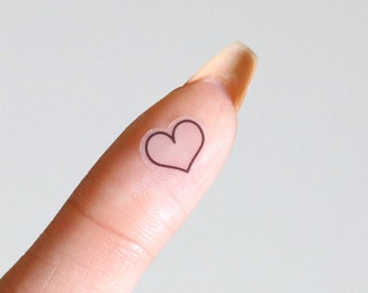 Heart Stickers | Clear Stickers, Bullet Points, Love Stickers, Dating Stickers, Minimalist Stickers, Favorite Stickers