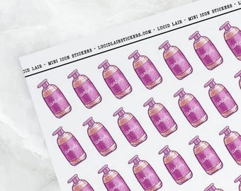 Curl Cream Color Planner Stickers | Clear Gloss or Matte White