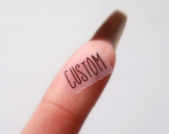 Custom Word Stickers - Font 5 | Word Stickers, Mini Clear Stickers, Clear Stickers, Minimalist Stickers, Your Design Stickers