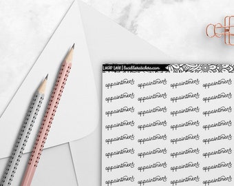 Appointment Stickers | Clear Gloss or Matte White + Choice of Foil
