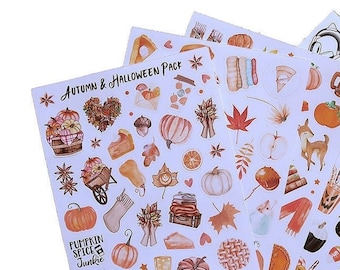 Autumn & Halloween Variety Sticker Pack | Holiday Sticker Pack, Variety Stickers, Planner Sticker Pack, Planner Bundle, Vacation Planner Kit