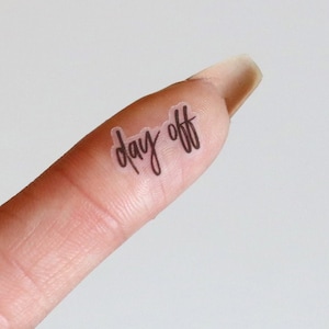 Day Off Stickers | Relax Stickers, Clear Stickers, Bullet Points, Rest Stickers, Vacation Stickers, Work Stickers, Self Care Stickers