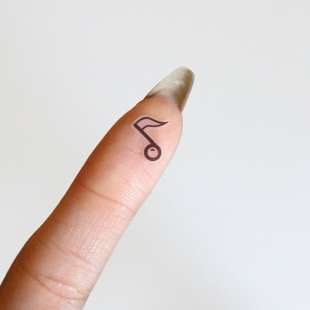 Quarter Note Sticker | Clear Gloss or Matte White - Etsy