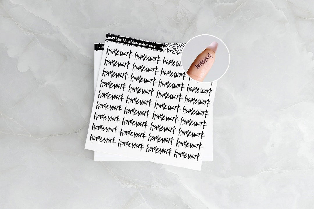 Coursework Stickers Homework Stickers | Clear Academic Stickers, Study Stickers, School ...