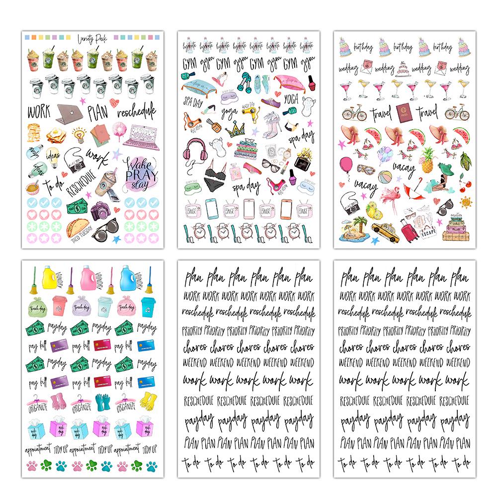 Variety Sticker Pack | Cute Sticker Pack, Mini Clear Stickers, Variety ...