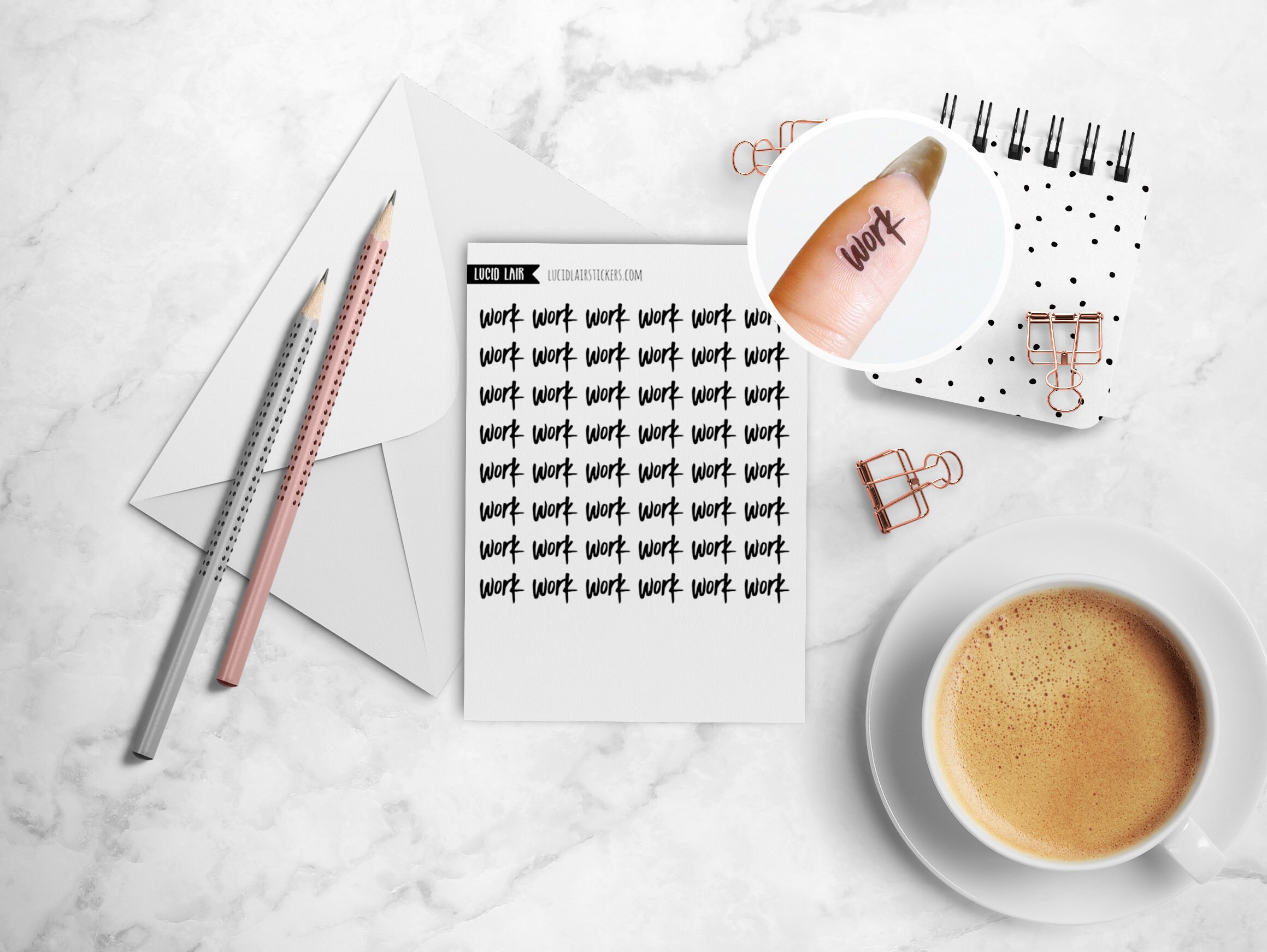 Work Stickers | Mini Clear Stickers, Work Schedule, Clear Stickers ...