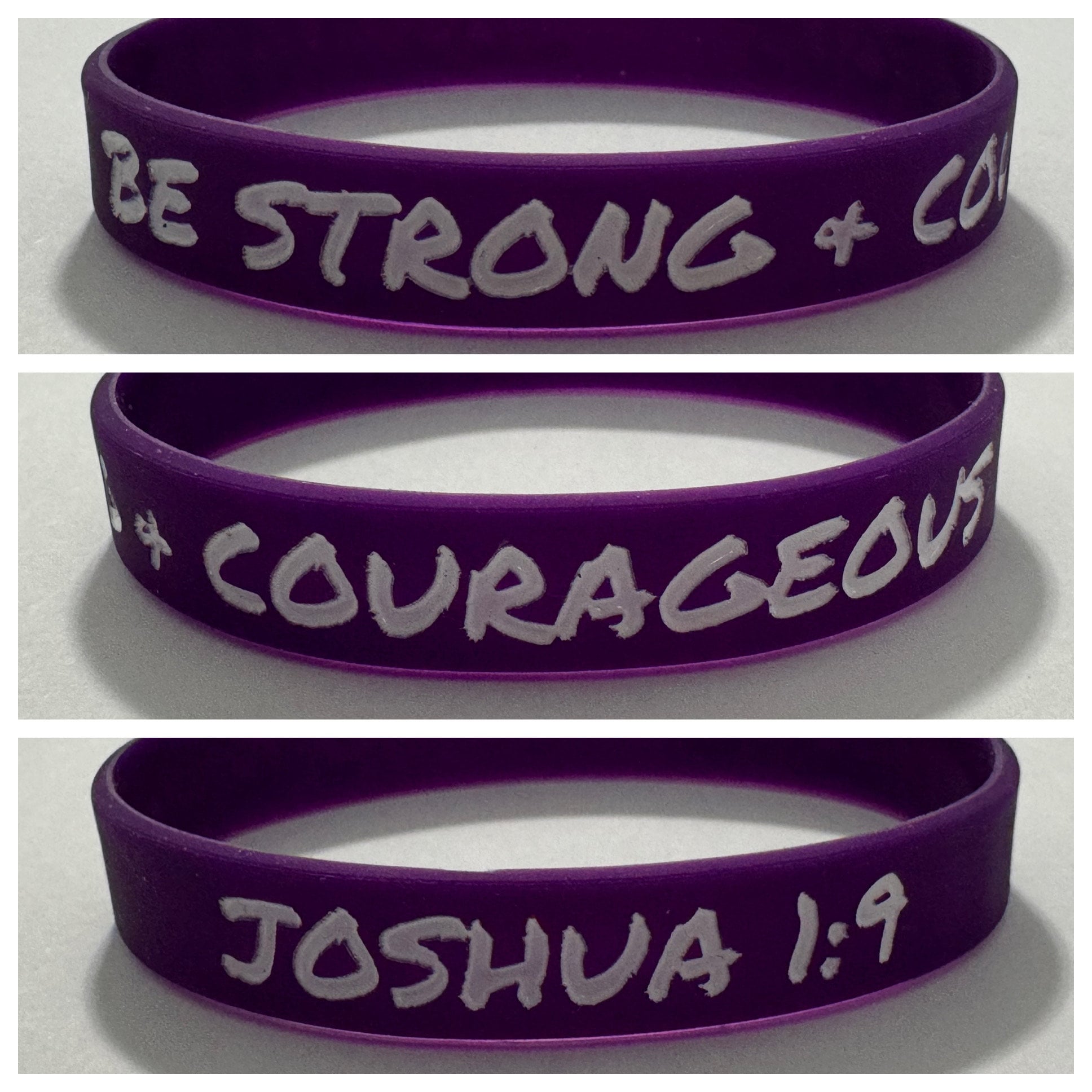 JOSUÉ 1:9 - Sé fuerte y valiente - PULSERA CRISTIANA - Pulsera con versículo bíblico de Jesús Dios