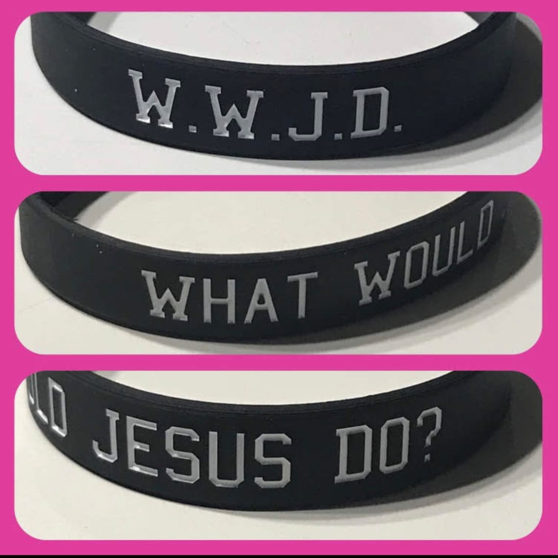 JewelryWe WWJD - Set di 10 braccialetti con perline elastiche, con scritta in lingua inglese What would Jesus Do, per donne e ragazze