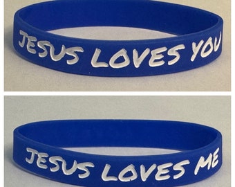 Jesus Loves You - Jesus Loves Me - CHRISTIAN WRISTBAND - Jesus God Bible Verse Bracelet